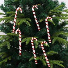 卸売クリスマスツリー杖サンタクロースの装飾小道具クリスマスペンダントクリスマスギフト装飾6個