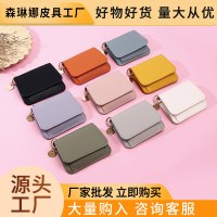 新しい韓国スタイルの女性の財布ショートインファッション rfid 女性のカードホルダー小銭入れツーインワン