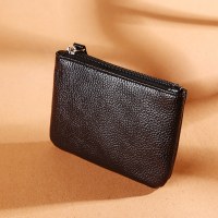 WW ファスナー小銭入れ レディース ミニ財布 ショート ソフトレザー 手提げ 小物バッグ カードバッグ シンプル キーコイン