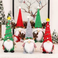 クリスマス装飾顔のない人形ドワーフ人形人形北欧スタイルの森の男ウィンドウ装飾小道具と用品