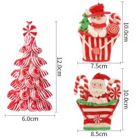 新しいクリスマス装飾ソフト粘土ペンダントクリスマスツリー装飾模擬キャンディペンダントクリスマスギフト