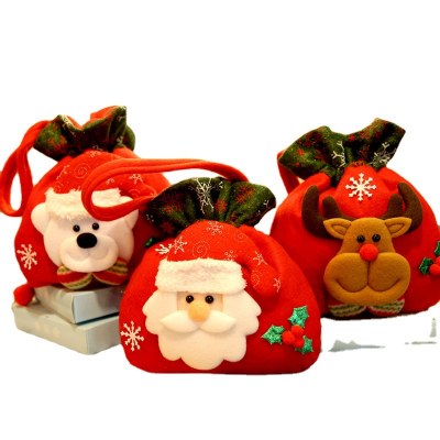 クリスマスハンドヘルドアップルバッグ、子供用キャンディバッグ、ギフトバッグ、クリスマスギフトバッグ、ハンドバッグ、クリスマスハンドバッグ