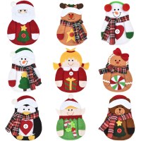 新しいクリスマスデコレーション、クリエイティブな漫画の人形、ナイフとフォークのセット、ホリデーレストランの食器セット、装飾用品