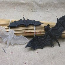 プラスチック黒発光シミュレーションバットハロウィン装飾 DIY アクセサリーバット 11.5*5.5 センチメートル