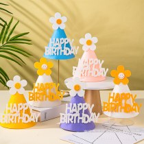 インリトルデイジーハッピーバースデー帽子フェルトインターネット有名人パーティー写真小道具子供赤ちゃん最初の誕生日の装飾