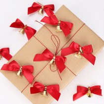 パーティーの装飾赤い鐘の弓クリスマスの装飾クリスマスツリーの吊り下げ装飾