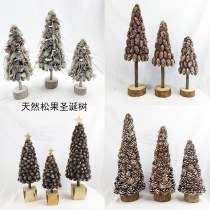 クリスマス装飾デスクトップ装飾 2025 新しい松ぼっくりと松葉クリスマスツリー花輪ヨーロッパとアメリカのドアノッカー装飾