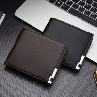 ショートメンズウォレットヤングメンズ水平アイアンエッジウォレットカードホルダー卸売