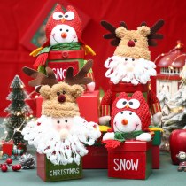 クリスマスイブアップルボックスアップルボックスサンタクロース雪だるまエルクキャンディージャークリエイティブスモールギフトバッグ