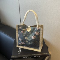女性用ランチボックスランチバッグ2024新しいファッショナブルなお出かけショルダーバッグ多用途学生ハンドバッグ