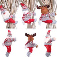 クリエイティブな新しいクリスマス装飾用品カーテンドアカーテンバックルホリデーウィンドウシーンレイアウト漫画人形バックル