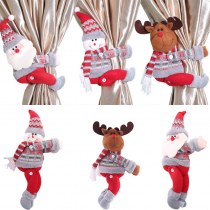 クリエイティブな新しいクリスマス装飾用品カーテンドアカーテンバックルホリデーウィンドウシーンレイアウト漫画人形バックル