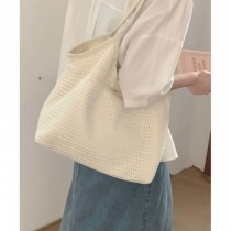 2024 織バッグ女性の新しいトレンディな韓国のトートバッグ多用途学生クラスの 大容量 バッグインスタイル