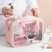 トイレバッグ韓国風ポータブルつや消し大容量ポータブル旅行収納袋 pu 防水スキンケア製品化粧品袋小