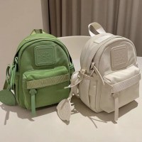 日本製ミニコンパクトバックパック無地明るい色マカロンカラーグリーン小さなバックパック旅行やショッピングのための新しいスタイル
