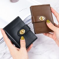 日本と韓国の小さな財布の女性の短い新しい無地のシンプルな薄いハイエンドの学生インマルチカードスロット女性のための薄い財布