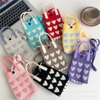 新しい夏ミニニッチデザイン漫画ニット携帯電話バッグシングルショルダーポータブルかわいいクロスボディ