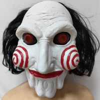 ハロウィーンマスクラテックスクラフトチェーンは10ゴーストフェイステロリストマスクチェーンソーホラー映画のテーマボールを見ました