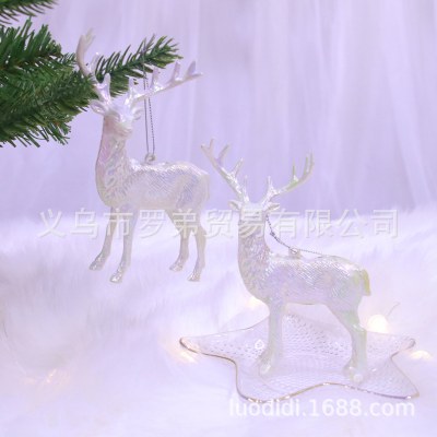 クリスマスデコレーションインスタイルのカラフルなクリスマス鹿ヘラジカトナカイミニパッケージツリーペンダント