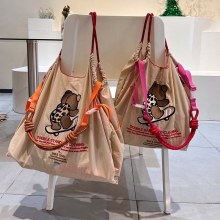 Xia Shang 新しい日本の刺繍エコバッグショッピングバッグショルダーバッグキャンバストートバッグ