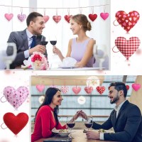 フェルトペンダント結婚式立体ハート型装飾ホリデーパーティーレッドフェルトラブペンダント