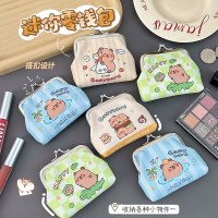 小銭入れかわいい PU コインバッグ漫画ミニヘッドフォンバッグ収納袋ポータブルキーバッグコードバッグ