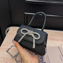 蝶ネクタイファッショナブルな韓国スタイルの小さなバッグの女性のハンドバッグ 2024 春の新多用途 ins 小さな正方形のバッグ女性のための