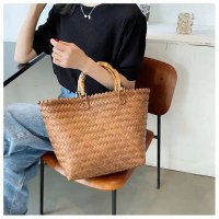 新しいスタイルの手持ち織バッグ、大容量の手持ちレディースバッグ、ファッショナブルな手持ちショッピングバッグ、ビーチバッグ