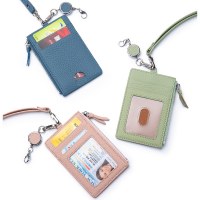 新しい ID カード ホルダー カード ホルダー 本革 日本製 簡単にプルできるバックル ストラップ カード ホルダー 多機能 吊り下げ 首 ID ホルダー
