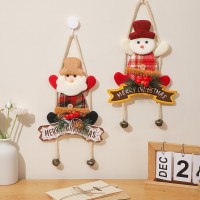 クリスマス装飾ドア吊りクリエイティブ老人雪だるまヘラジカペンダントクリスマス装飾ホリデーギフトシーンアレンジメント