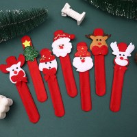 クリスマスぬいぐるみスナップリングブレスレットかわいい漫画子供のアクセサリーホリデーギフトリストバンドクリスマス装飾