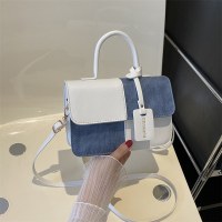 今年の人気ファッションスプライシングテクスチャーハンドバッグ夏の通勤外国風シングルショルダークロスボディバッグ小さなスクエアバッグトレンド