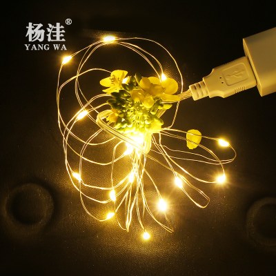 Yangwa usb ライトストリング LED 結婚式の装飾ライトストリング寝室インターネット有名人ランタン手作り装飾ライトストリングライト
