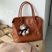 女性用レトロポータブル通勤バッグ、新しい韓国ネットセレブトートバッグ、大容量ショルダー脇バッグ