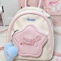 2024 新しい五芒星のバックパックかわいいミニ小さなバックパックニッチデザインドーパミン通勤トラベルバッグ女性のための
