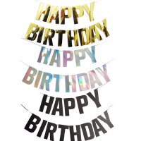 熱い販売 HAPPY BIRTHDAY 英語の手紙 Happy Birthday フラグ ラテ花の卸売