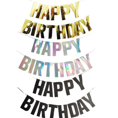 熱い販売 HAPPY BIRTHDAY 英語の手紙 Happy Birthday フラグ ラテ花の卸売