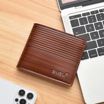 新しいメンズ財布メンズショートマルチカードスロットファッションカジュアル財布メンズユース薄型二つ折り水平ソフト財布