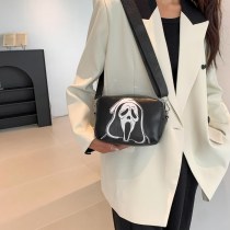 ハロウィンおかしいスカルショルダーバッグヨーロッパとアメリカのトレンディなパーソナライズされた小さなスクエアバッグカジュアル レディース