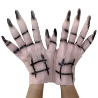 ハロウィン グローブ ゴースト グローブ ハロウィン フェスティバル 小道具 ホラー 女性用 ゴースト グローブ 1 ペア