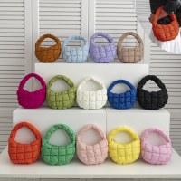 女性のためのバッグ 2024 新ニッチクラウドバッグ韓国スタイルプリーツバブルハンドバッグダウンコットンジャケット団子ハンドバッグ