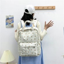 2024 新しいランドセル女性のための日本 ins スタイルの小さな新鮮な文学的で芸術的な多用途カジュアルフラワーガール学生バックパック