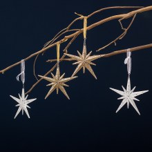 北欧インクリスマスペンダントアクリルシャンパンカラーdiy爆発スター装飾シルバーグリッター太陽ペンダント