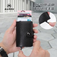 新しいファッションメンズカードホルダーRFID名刺ホルダー小銭入れ男性の卸売