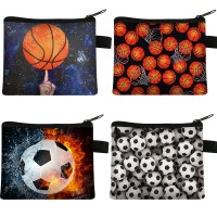 新しいサッカー子供用小銭入れ学生ポータブルカードホルダーコインキー収納袋ポリエステルクラッチバッグ