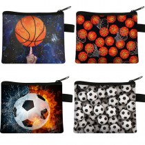 新しいサッカー子供用小銭入れ学生ポータブルカードホルダーコインキー収納袋ポリエステルクラッチバッグ