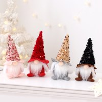 クリスマス装飾 INS スタイルのスパンコール付き顔のないサンタクロース人形ホームクリスマスギフト