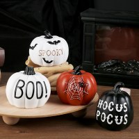 新製品ハロウィーンの装飾ヨーロッパスタイル樹脂カボチャの装飾ゴーストフェスティブパーティーデスクトップ装飾