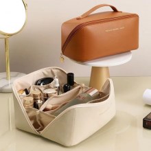 PU 枕化粧品バッグポータブル旅行大容量トイレタリーバッグデスクトップ化粧品再包装収納袋