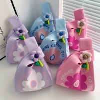 お土産バッグ、かわいい花編みバッグ、誕生日プレゼント、建国記念日の大容量ギフトハンドバッグ